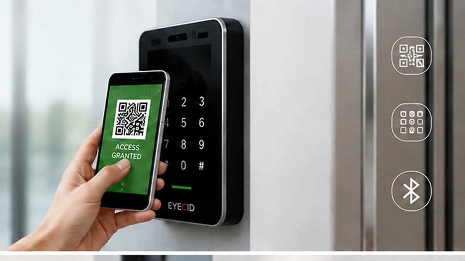 Mobile QR access on EYECID terminal